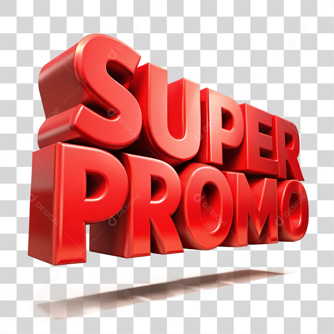 Selo 3D Super Promo PNG Transparente