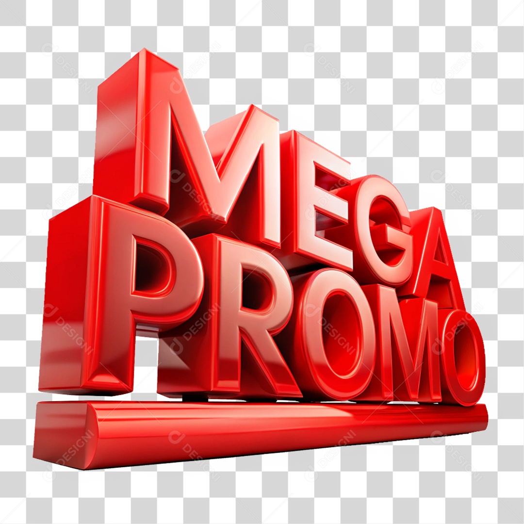 Selo 3D Mega Promo PNG Transparente