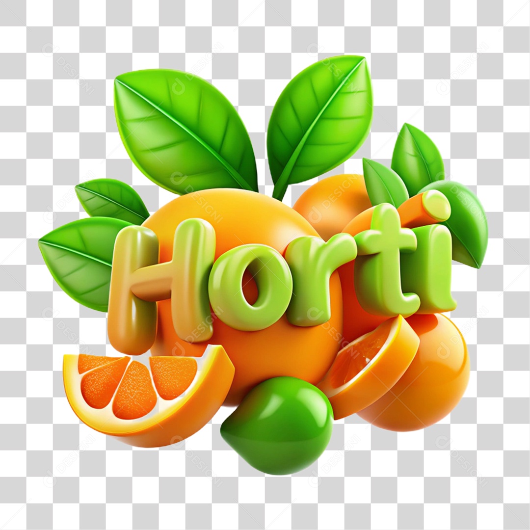 Selo 3D Horti PNG Transparente