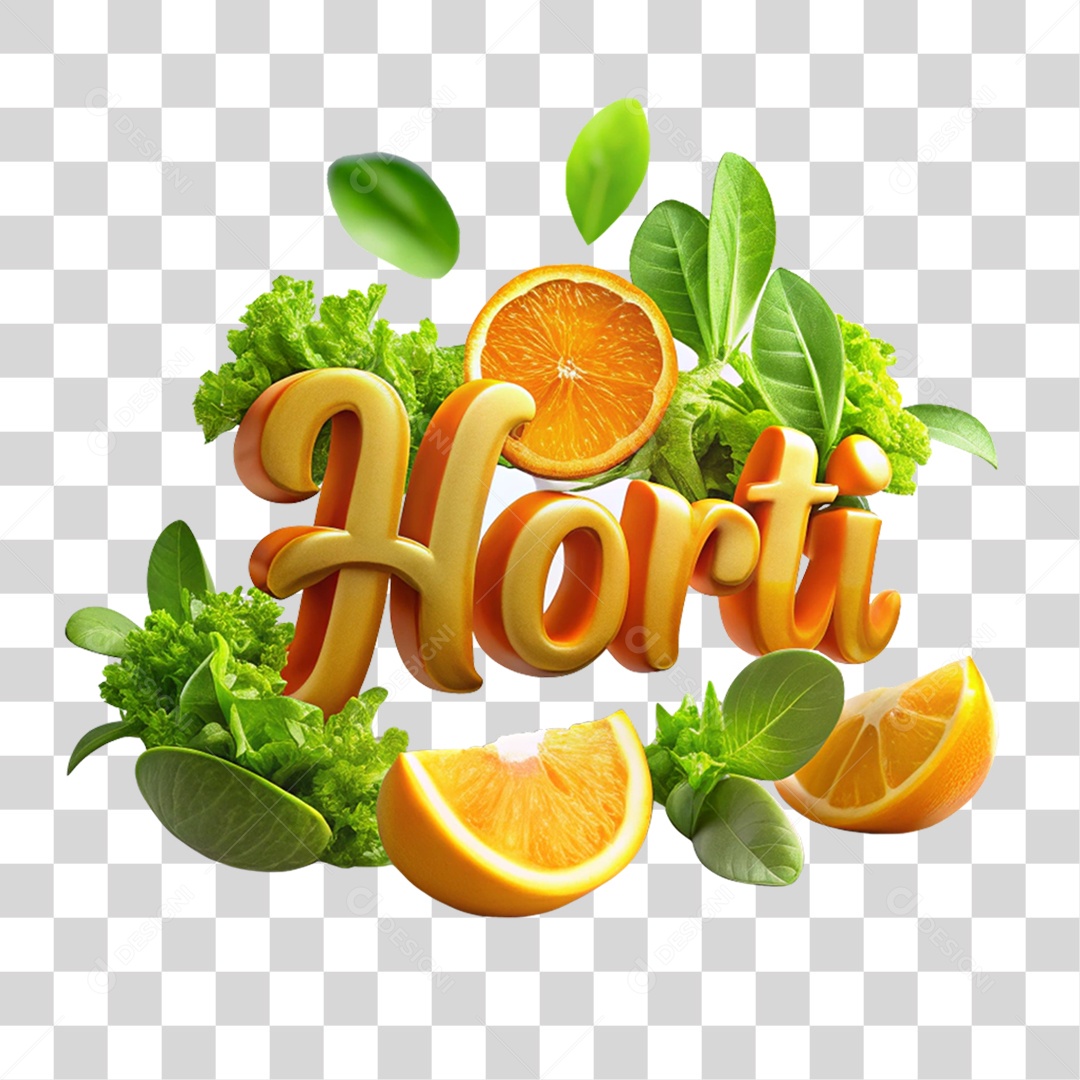 Selo 3D Horti PNG Transparente