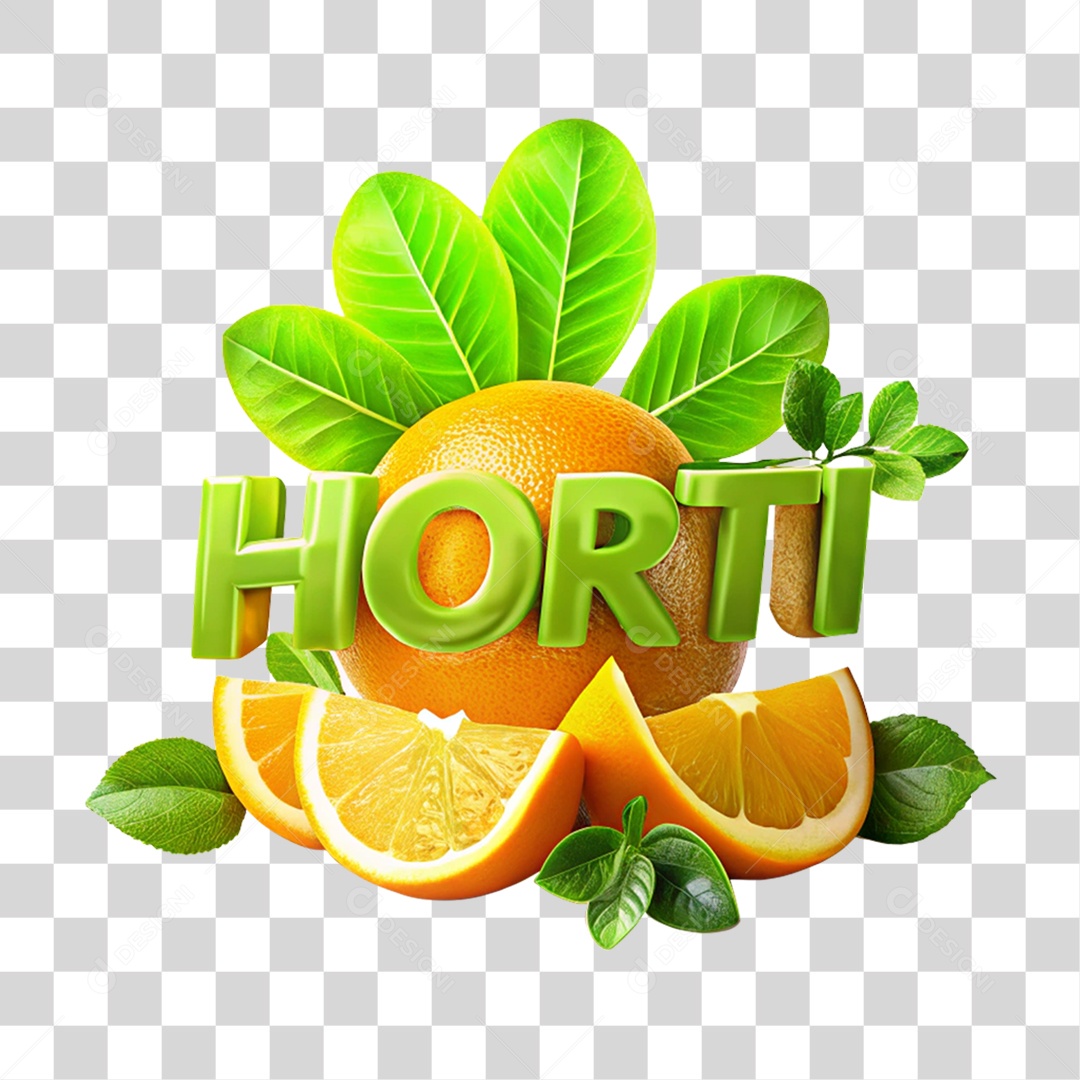 Selo 3D Horti PNG Transparente