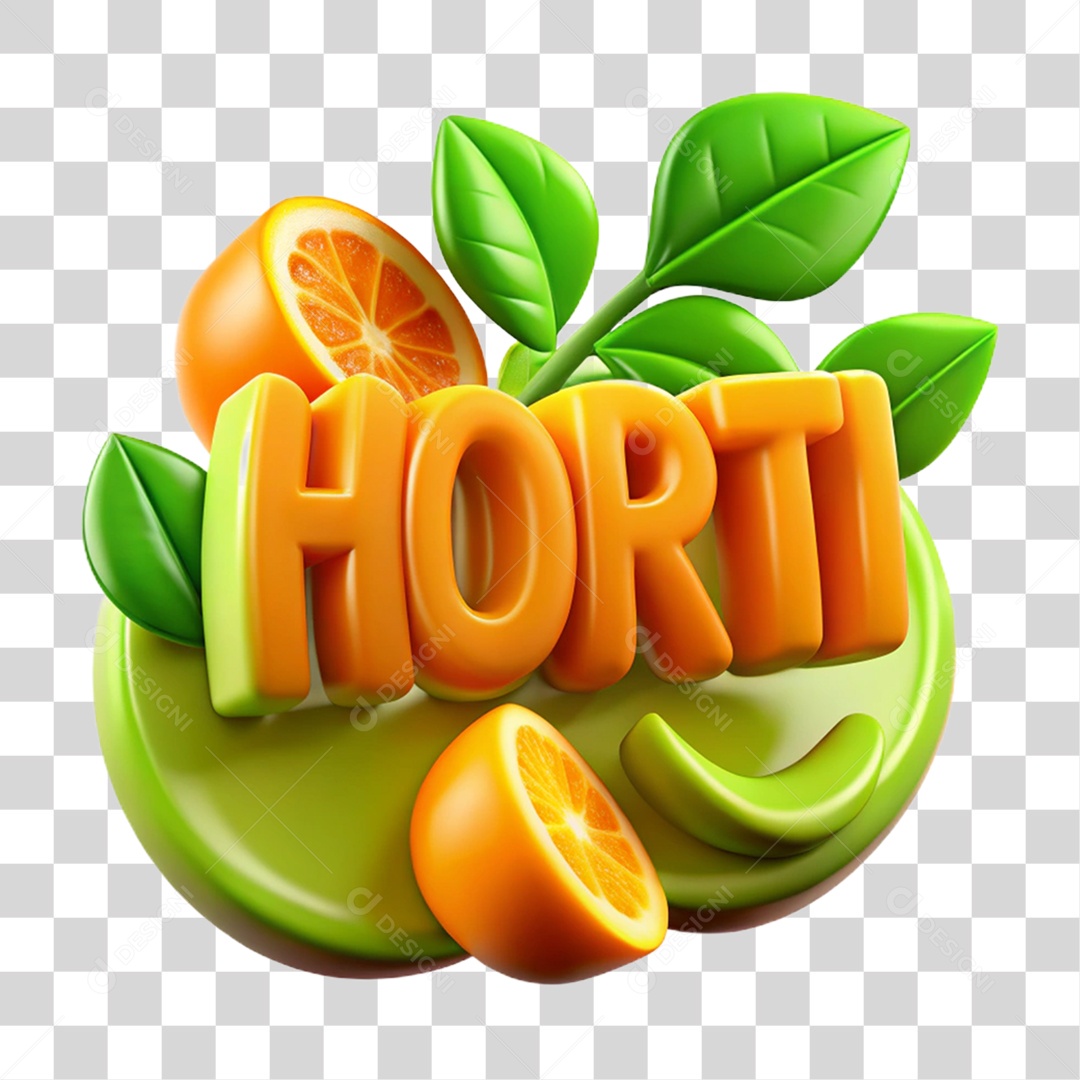 Selo 3D Horti PNG Transparente