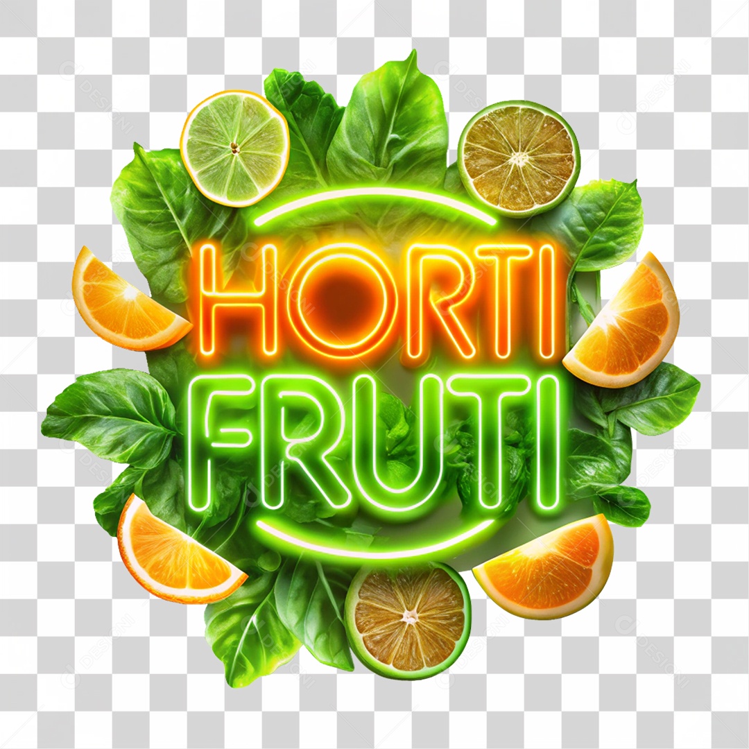 Selo 3D Hortifruti PNG Transparente