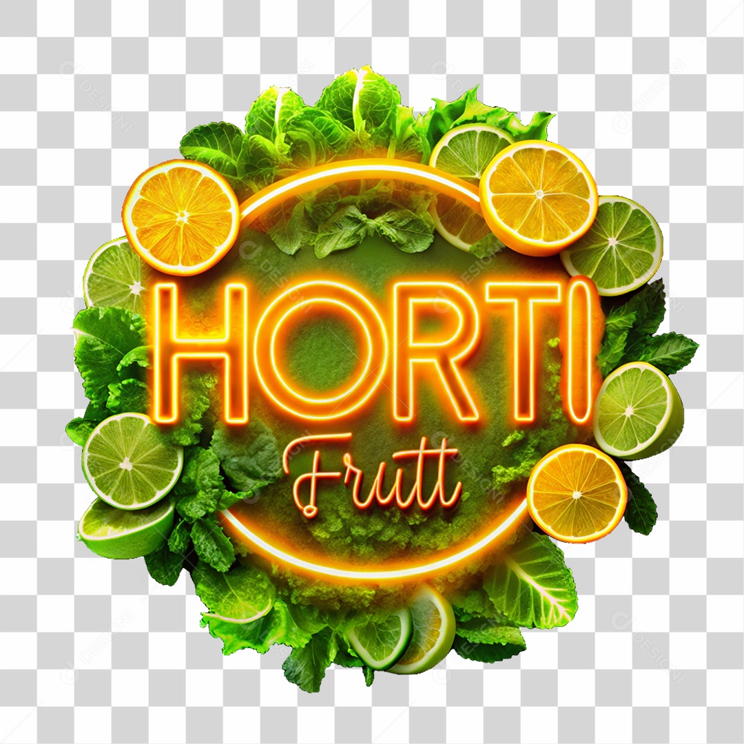 Selo 3D Hortifruti PNG Transparente