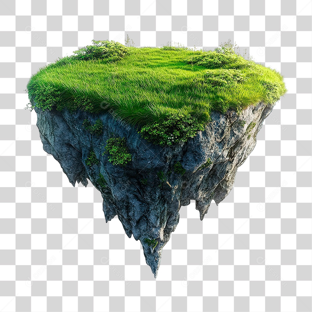 Elemento 3D Montanha PNG Transparente