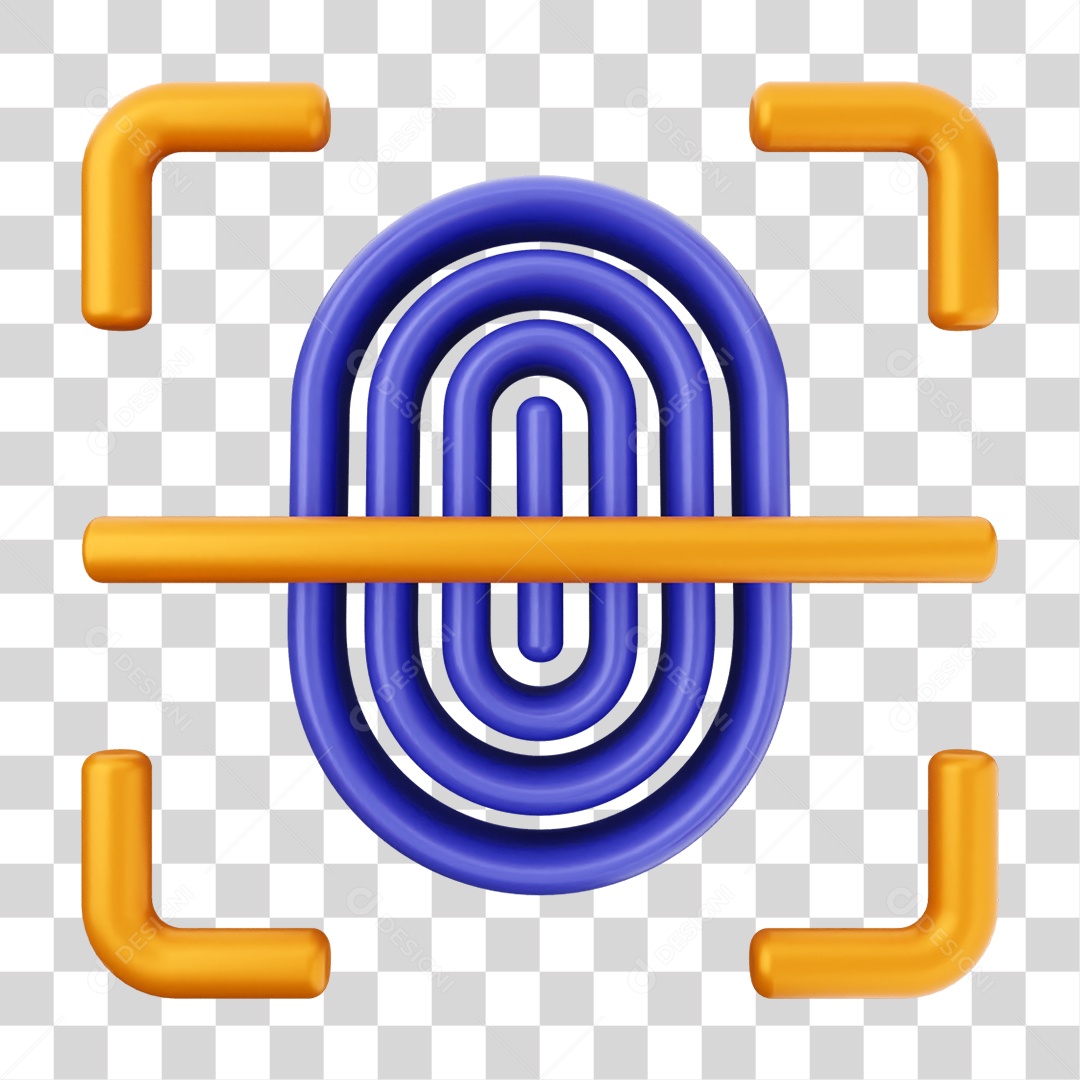 Elemento 3D Segurança na Internet PNG Transparente