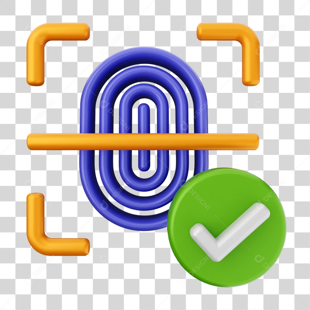 Elemento 3D Segurança na Internet PNG Transparente