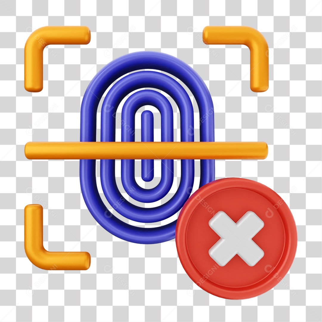 Elemento 3D Segurança na Internet PNG Transparente