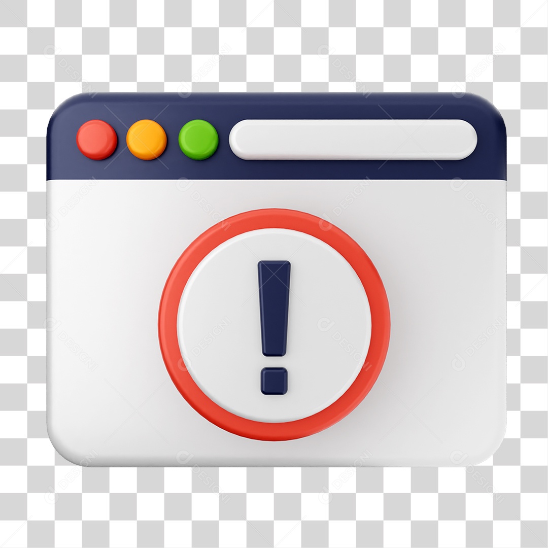 Elemento 3D Segurança na Internet PNG Transparente