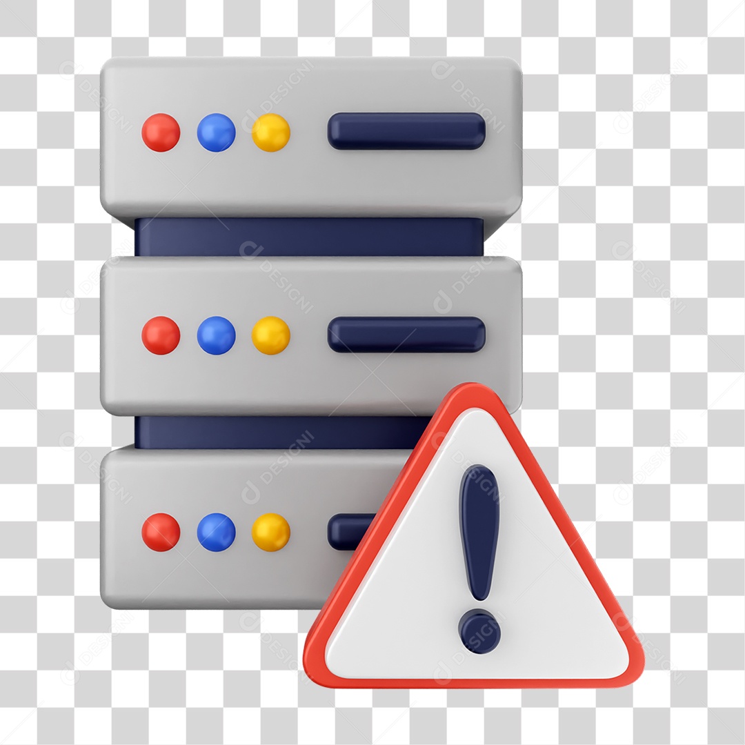 Elemento 3D Segurança na Internet PNG Transparente