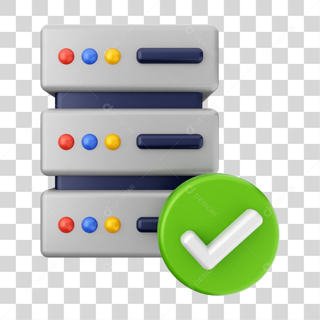 Elemento 3D Segurança na Internet PNG Transparente