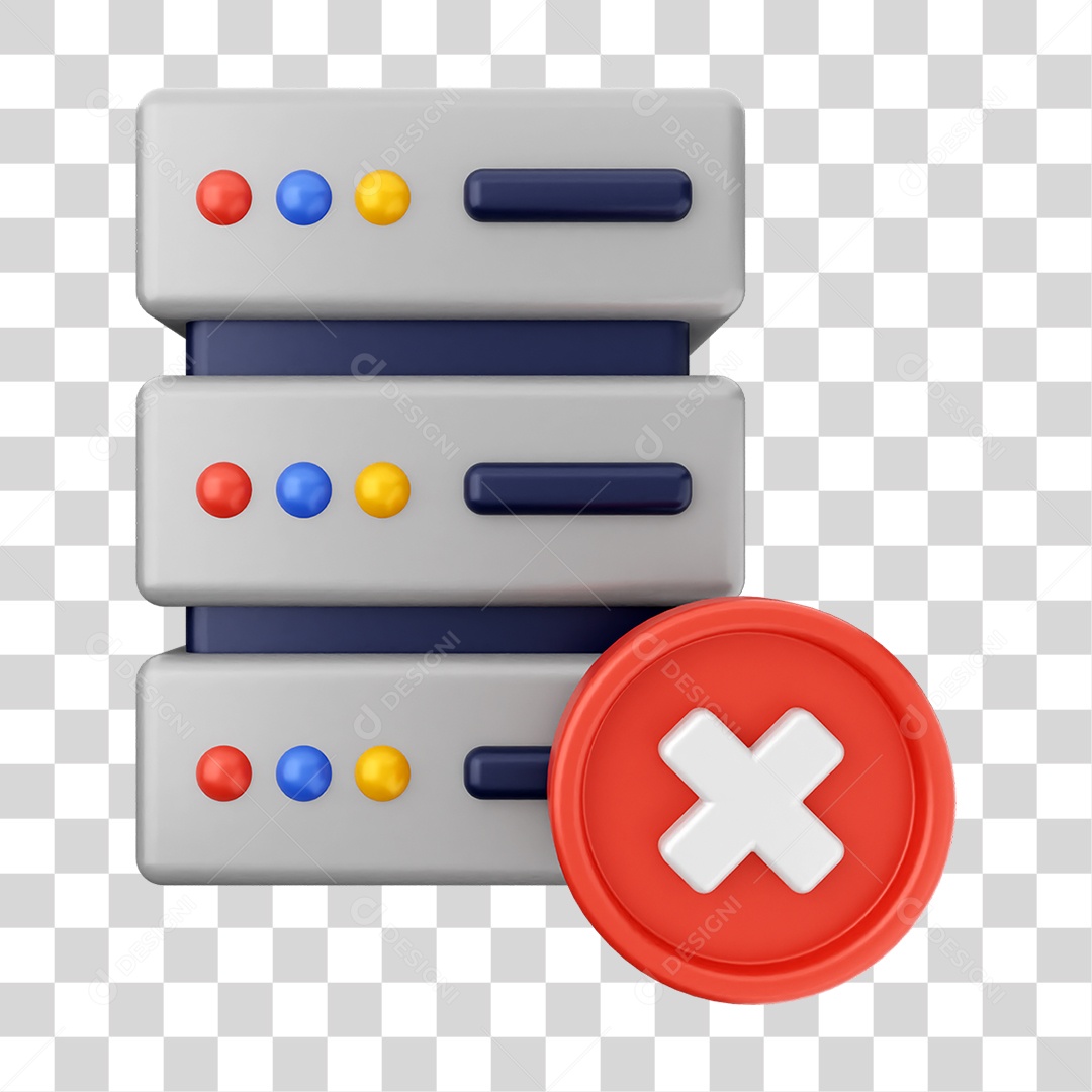 Elemento 3D Segurança na Internet PNG Transparente