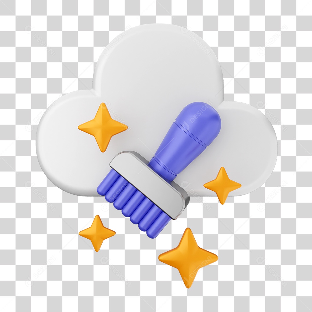 Elemento 3D Segurança na Internet PNG Transparente