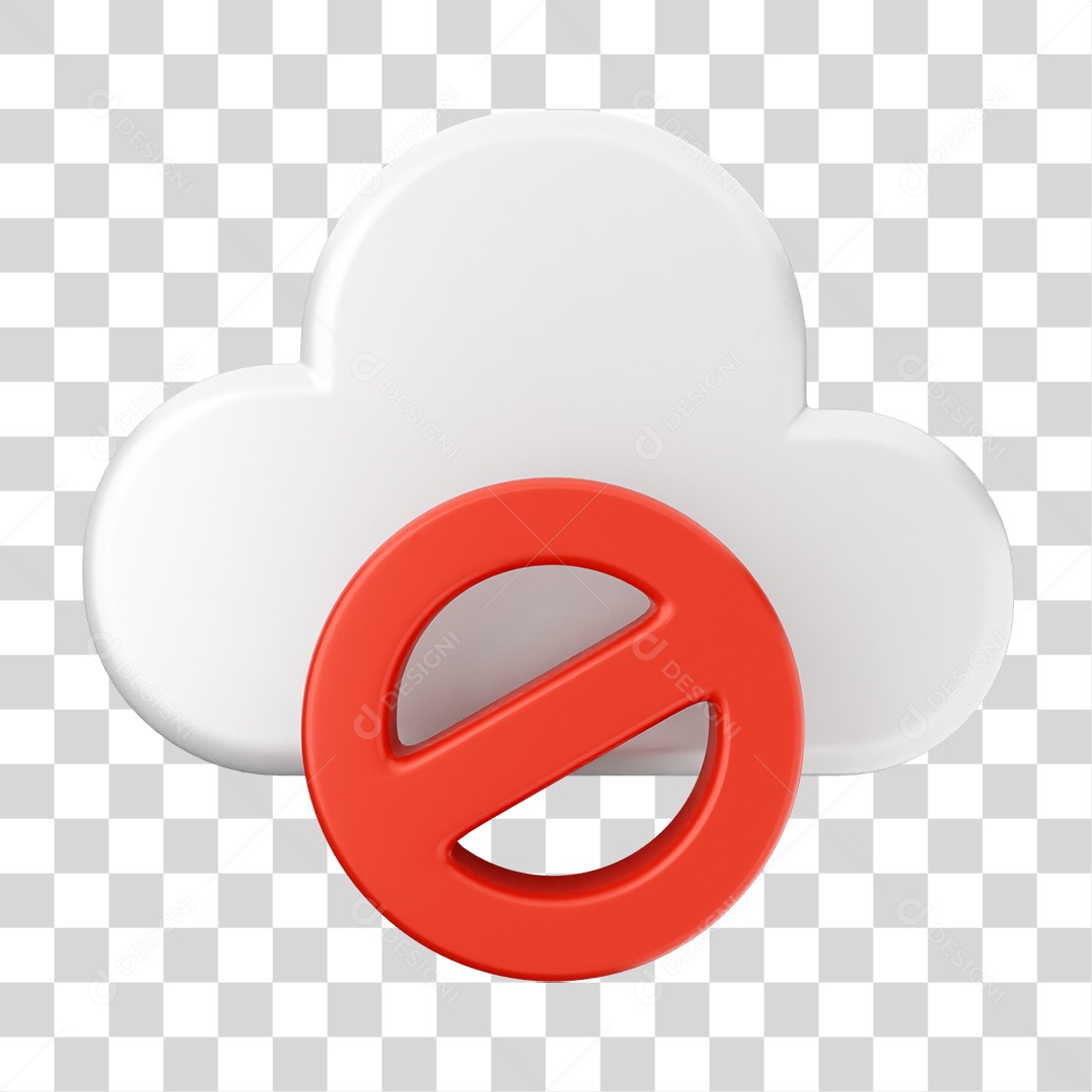 Elemento 3D Segurança na Internet PNG Transparente