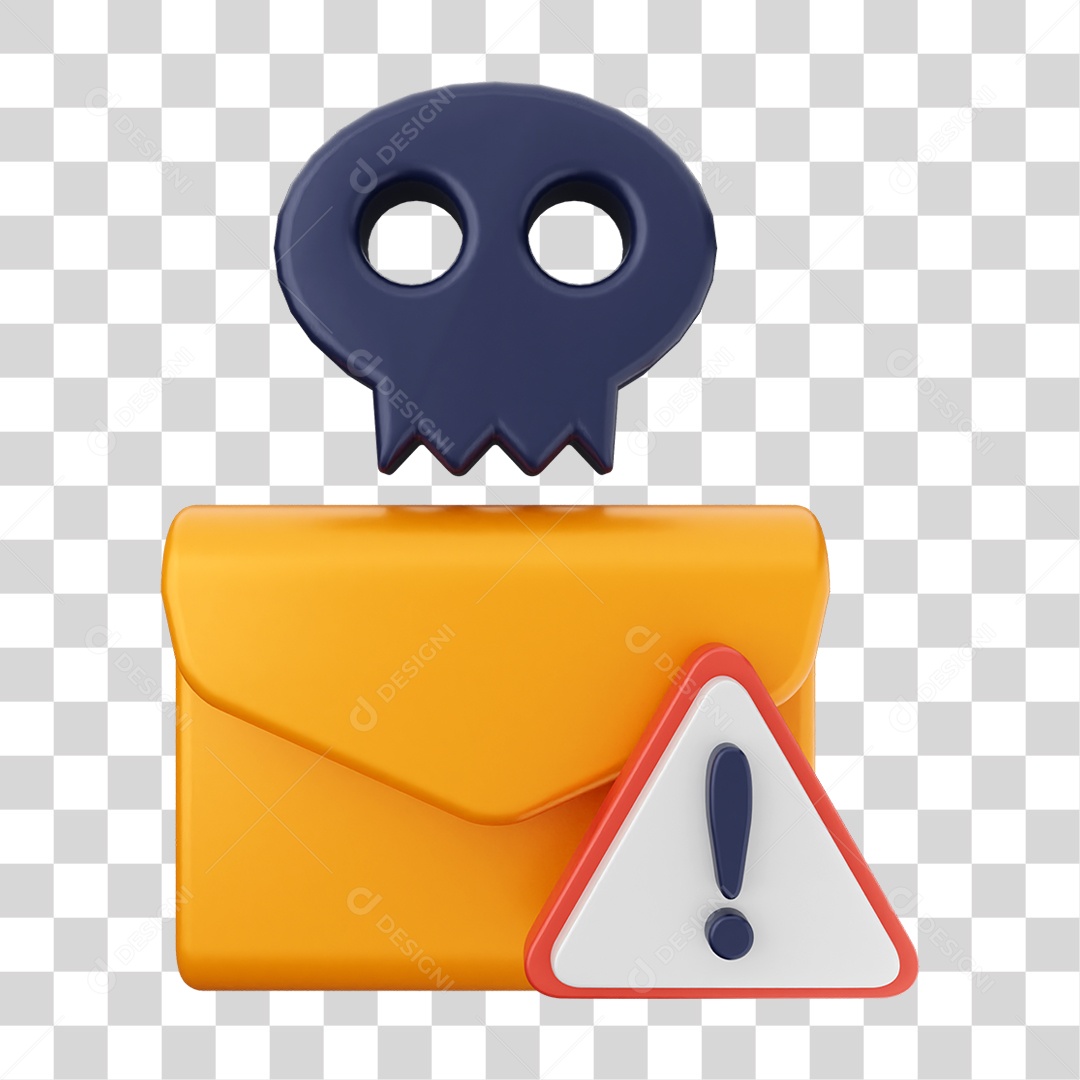 Elemento 3D Segurança na Internet PNG Transparente