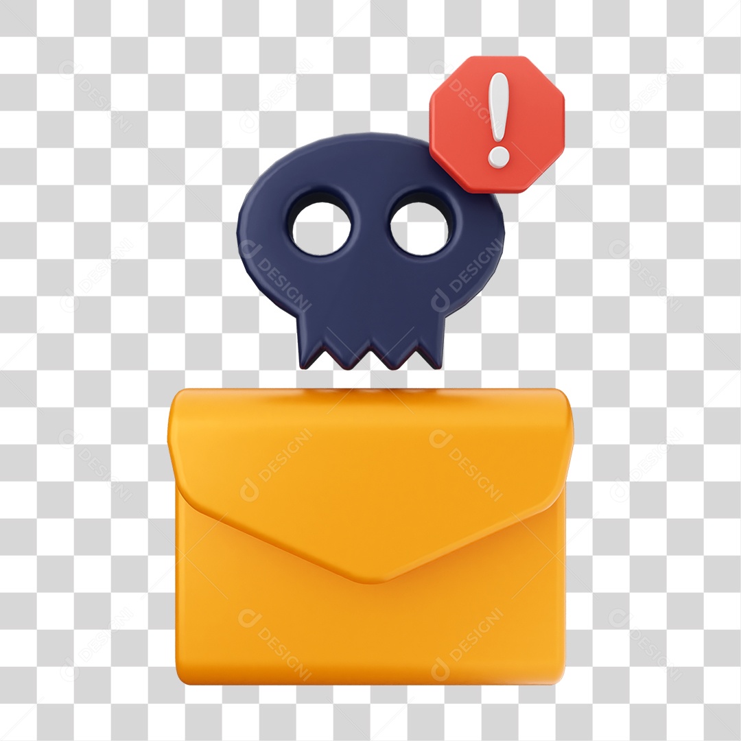 Elemento 3D Segurança na Internet PNG Transparente