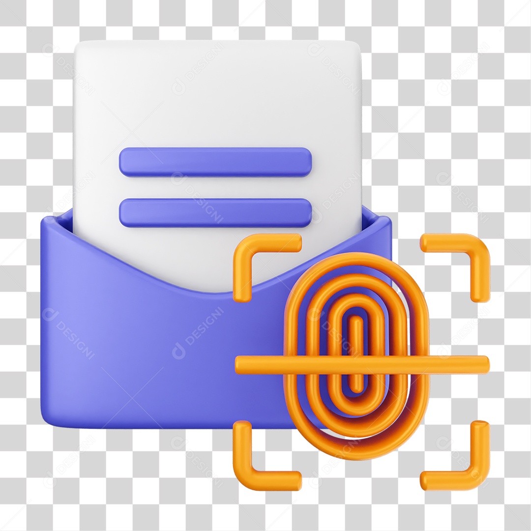 Elemento 3D Segurança na Internet PNG Transparente