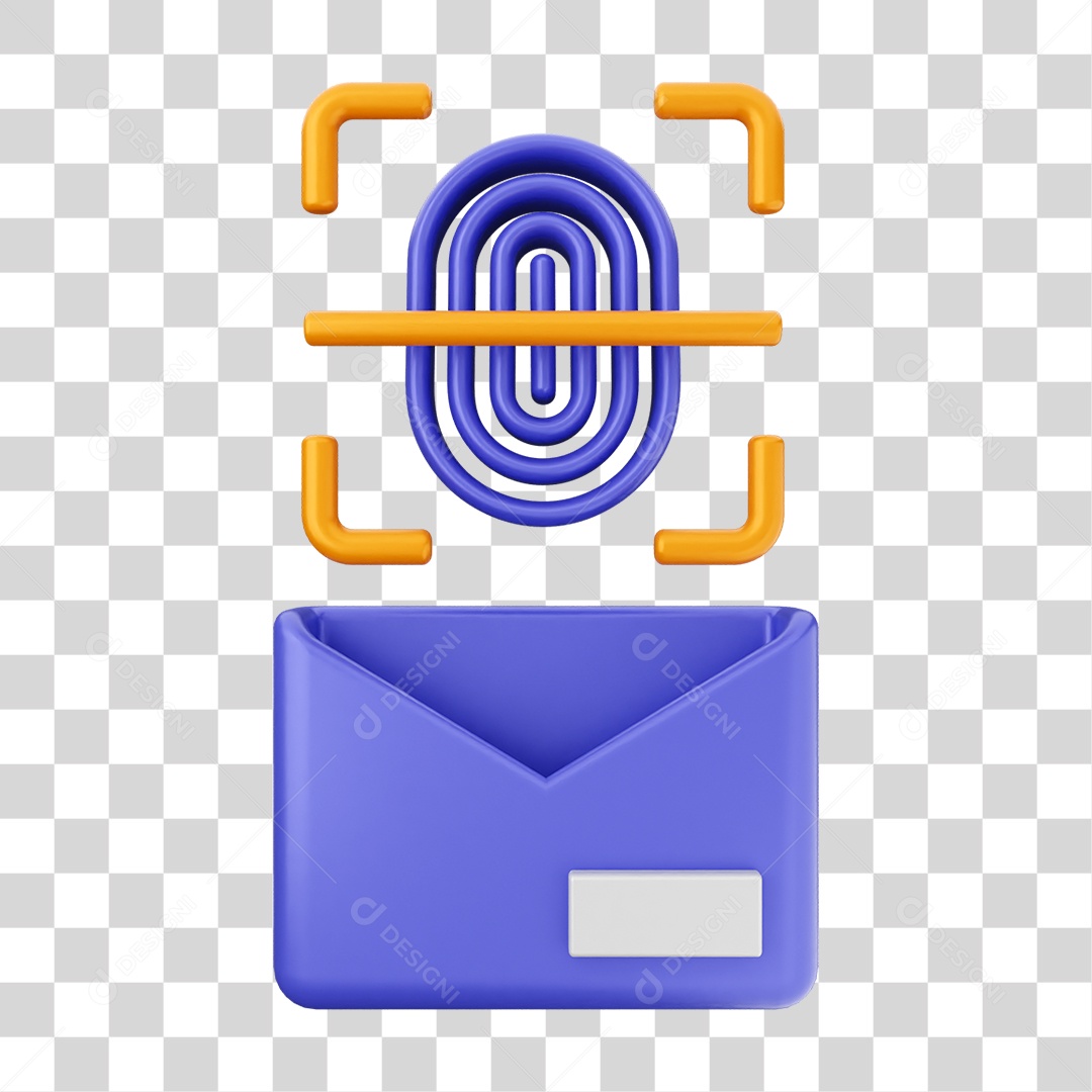 Elemento 3D Segurança na Internet PNG Transparente