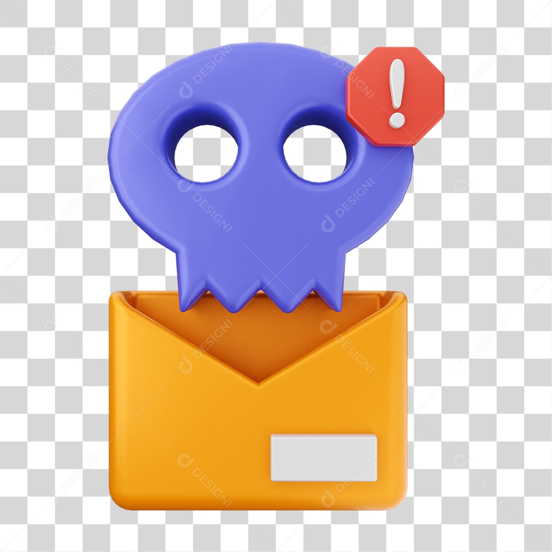 Elemento 3D Segurança na Internet PNG Transparente