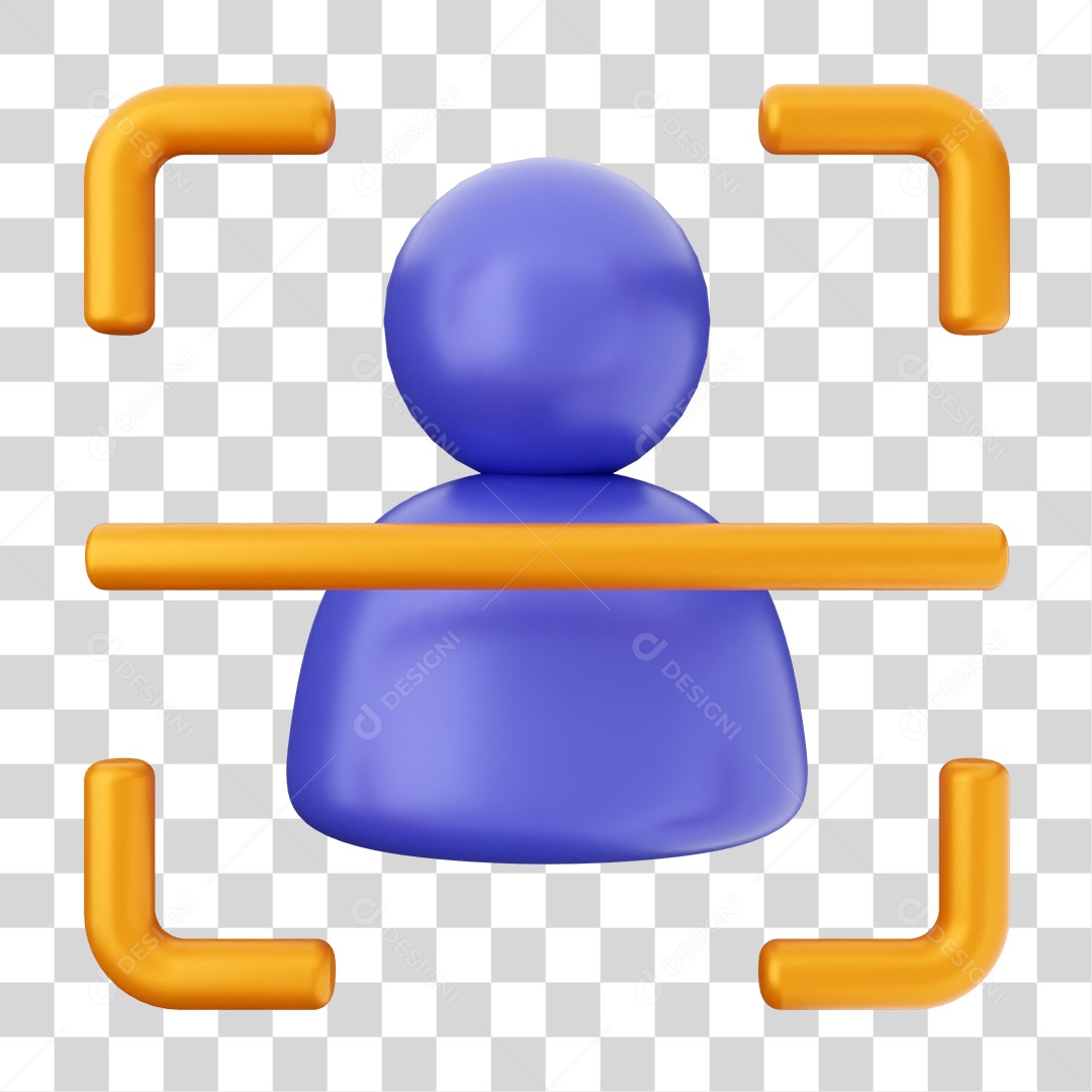 Elemento 3D Segurança na Internet PNG Transparente