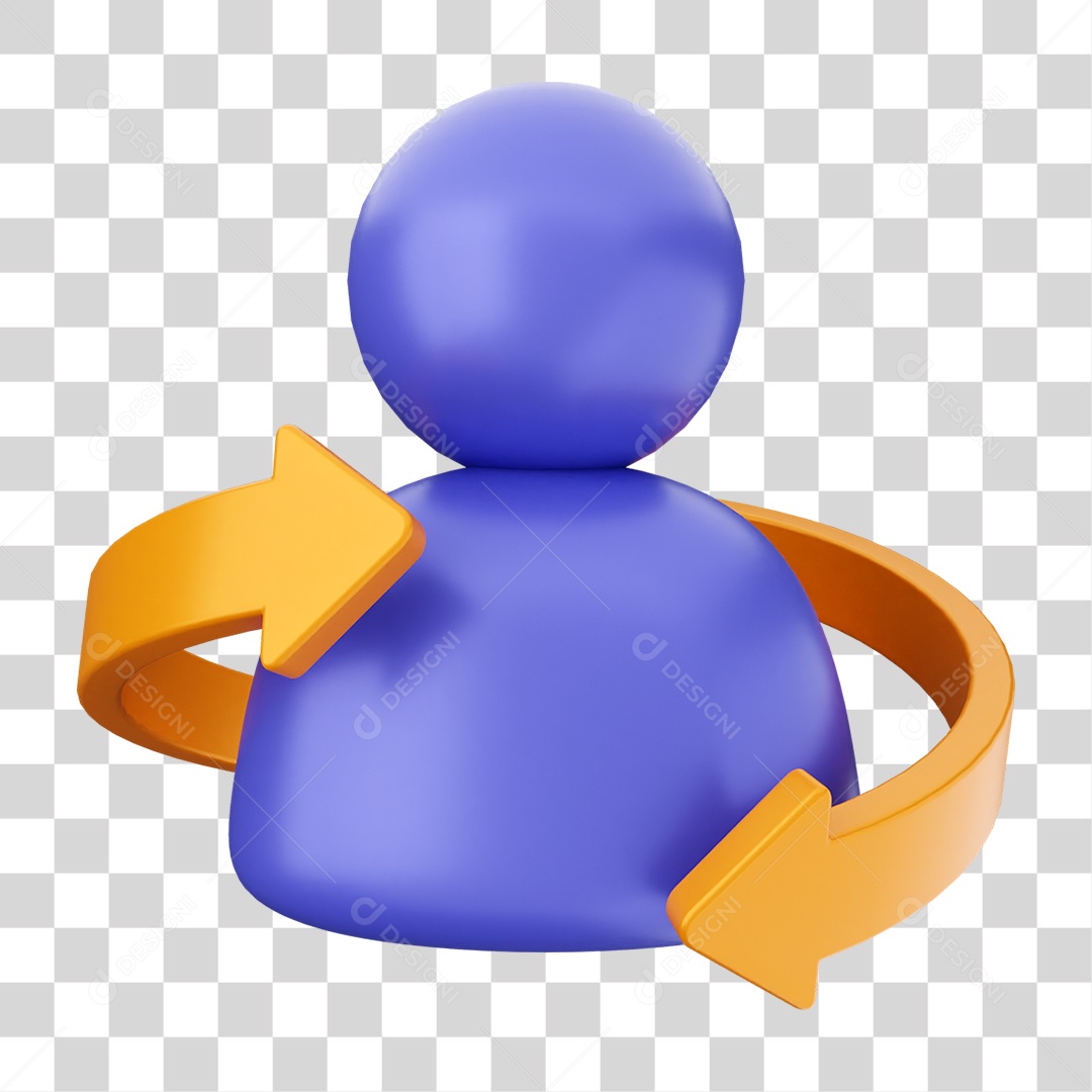 Elemento 3D Segurança na Internet PNG Transparente