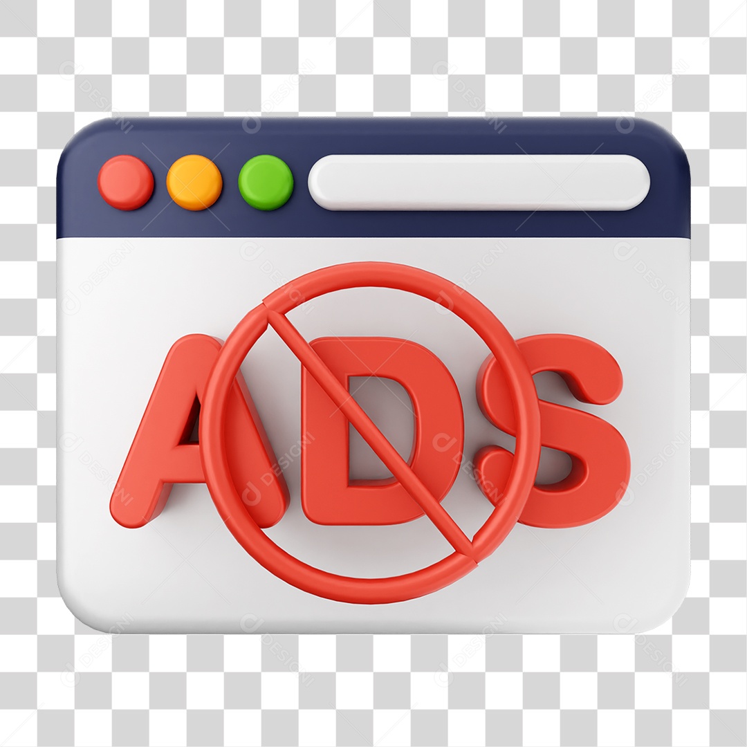 Elemento 3D Segurança na Internet PNG Transparente