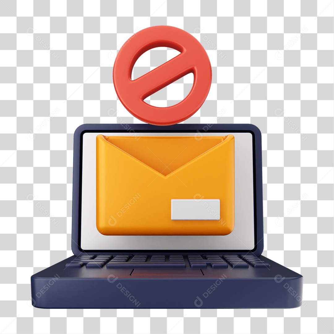 Elemento 3D Segurança na Internet PNG Transparente