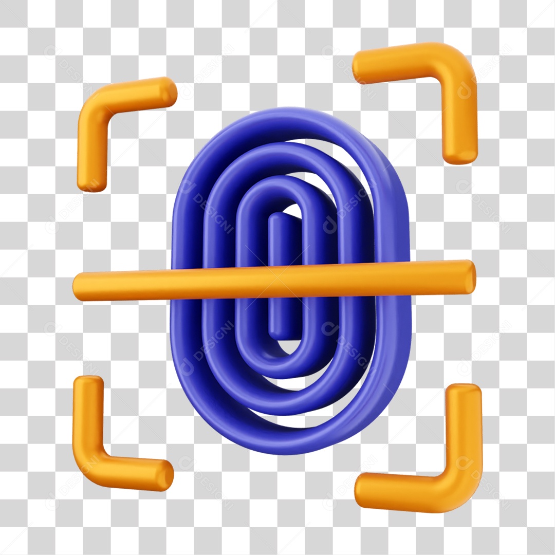 Elemento 3D Segurança na Internet PNG Transparente