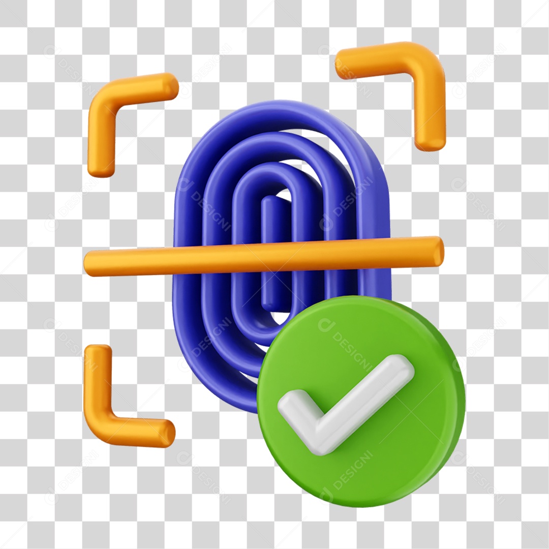 Elemento 3D Segurança na Internet PNG Transparente