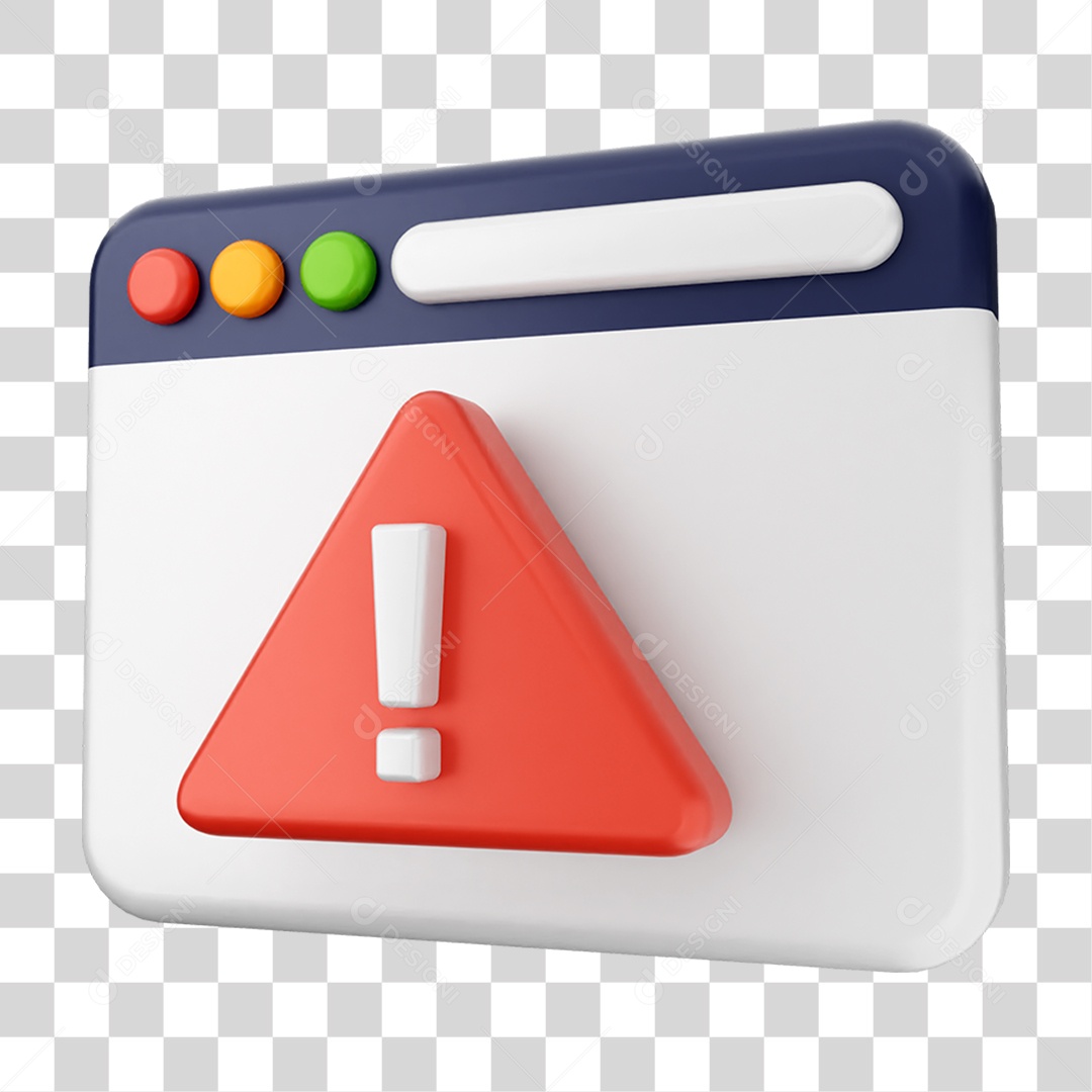 Elemento 3D Segurança na Internet PNG Transparente