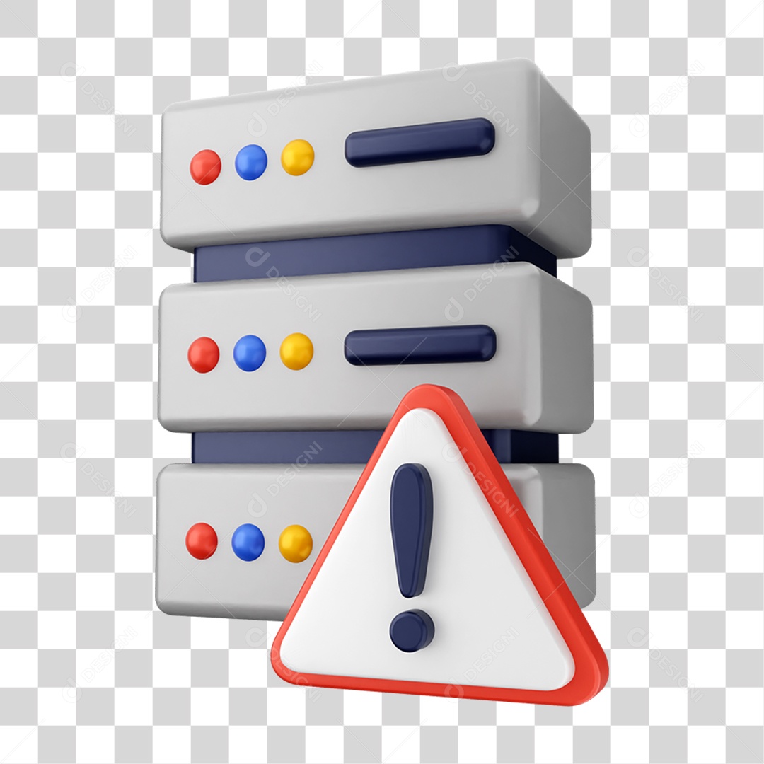 Elemento 3D Segurança na Internet PNG Transparente