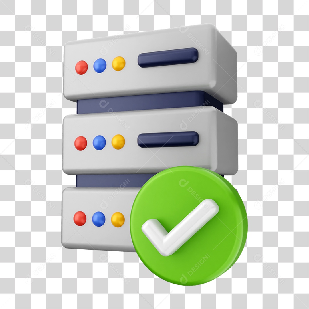 Elemento 3D Segurança na Internet PNG Transparente