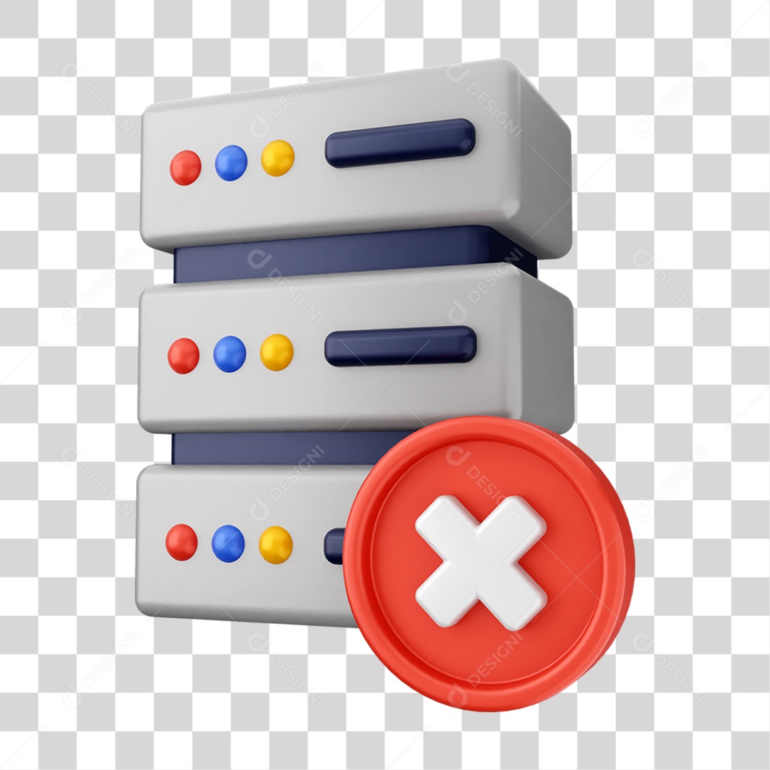 Elemento 3D Segurança na Internet PNG Transparente