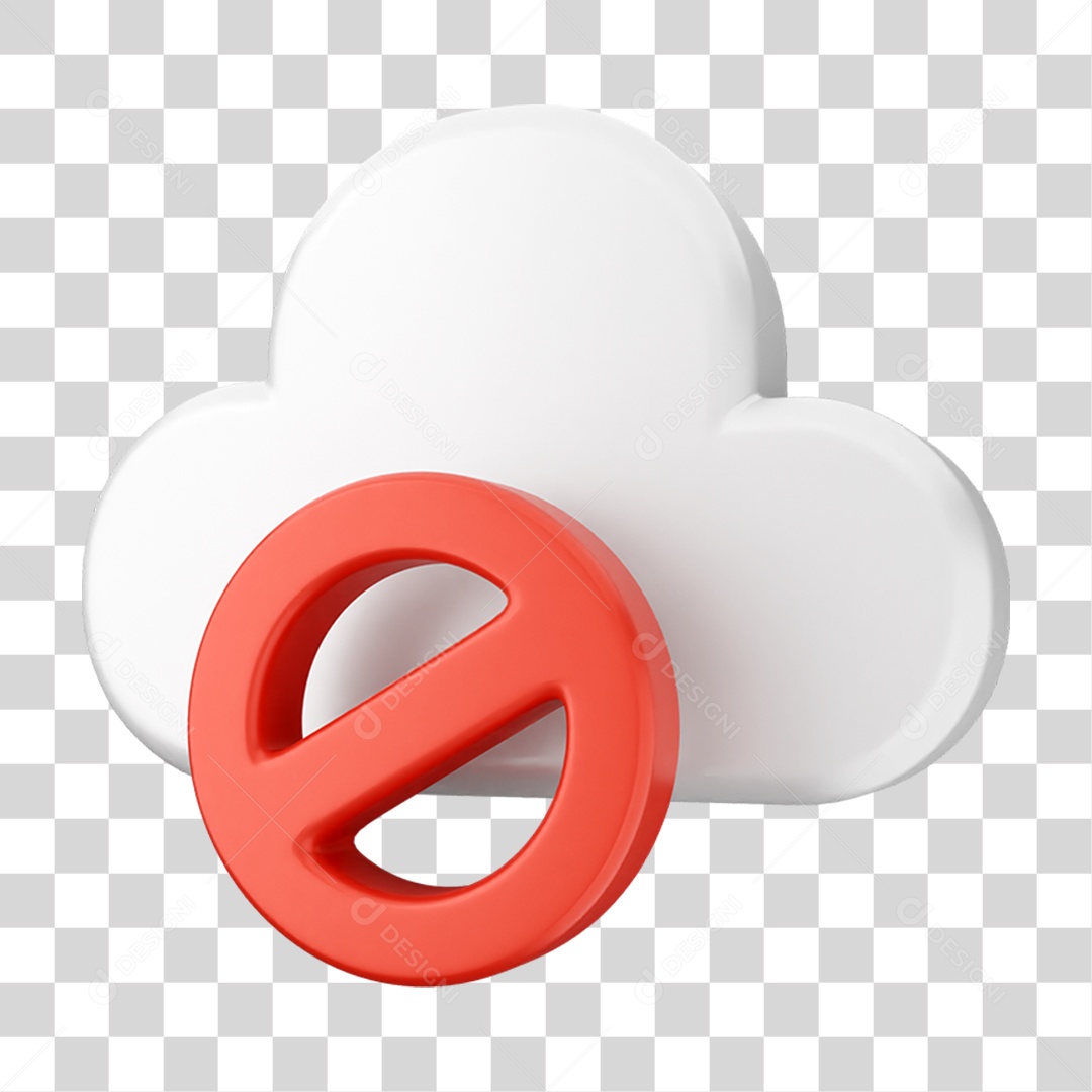 Elemento 3D Segurança na Internet PNG Transparente