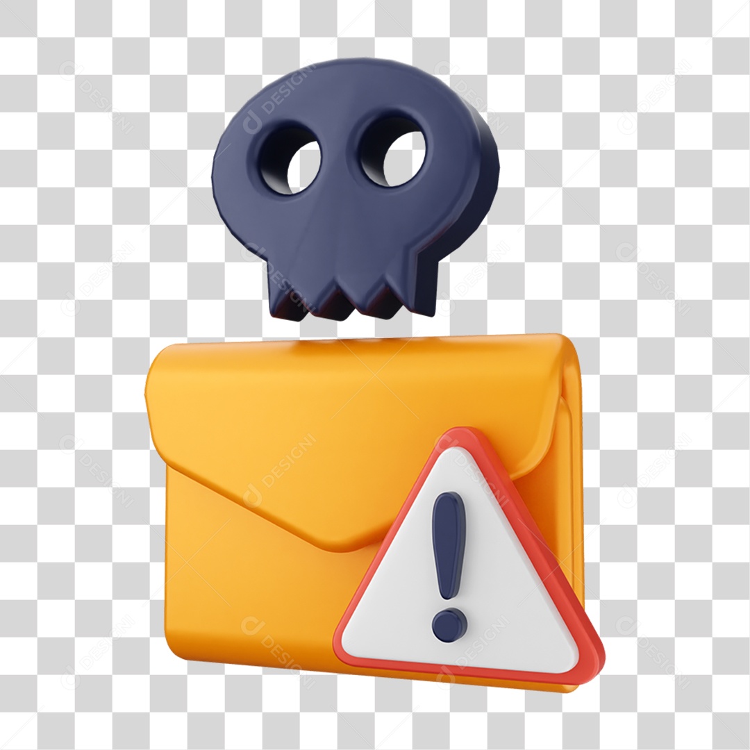 Elemento 3D Segurança na Internet PNG Transparente