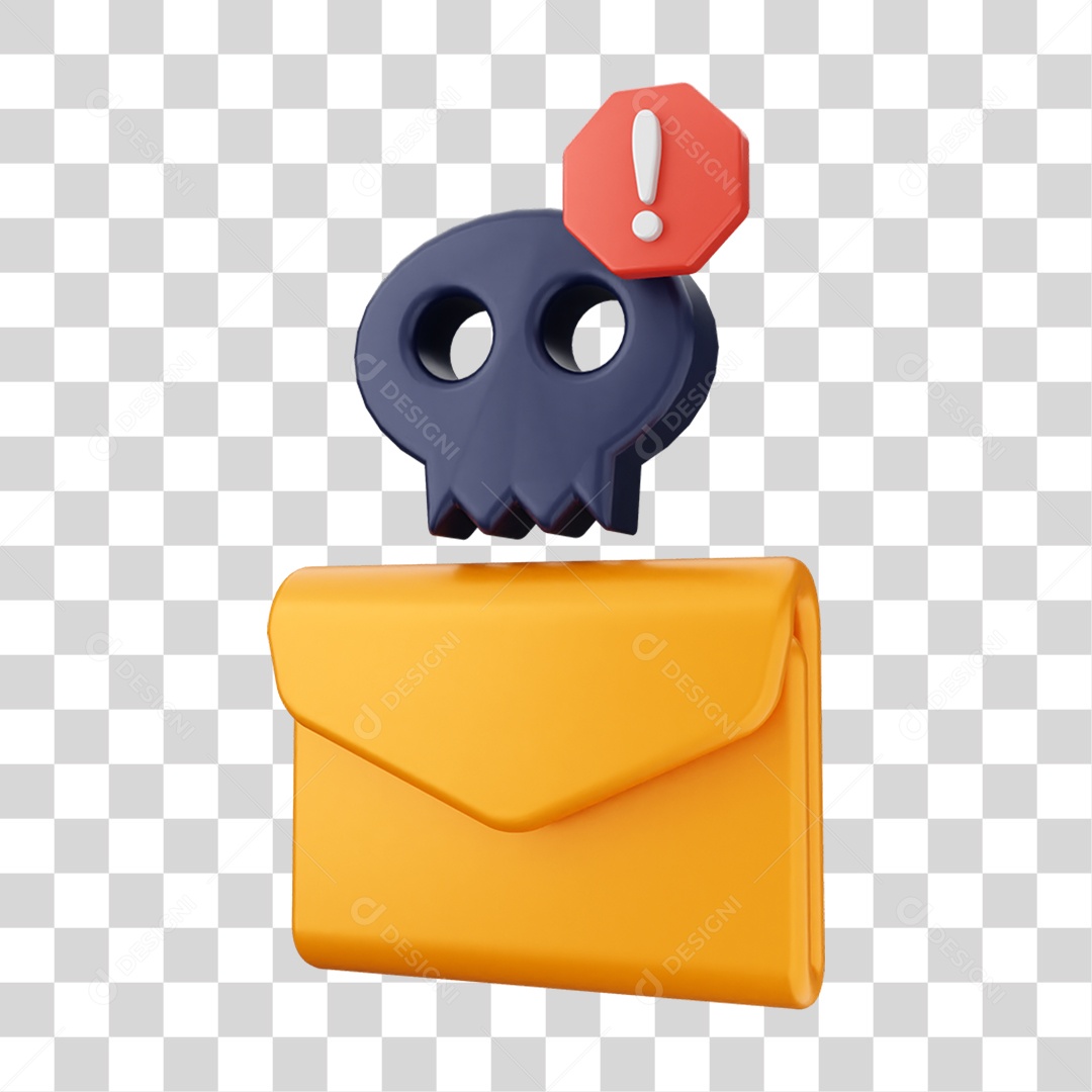 Elemento 3D Segurança na Internet PNG Transparente