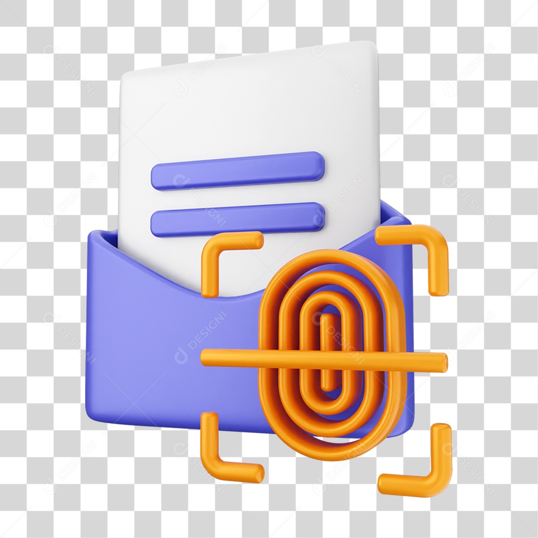 Elemento 3D Segurança na Internet PNG Transparente