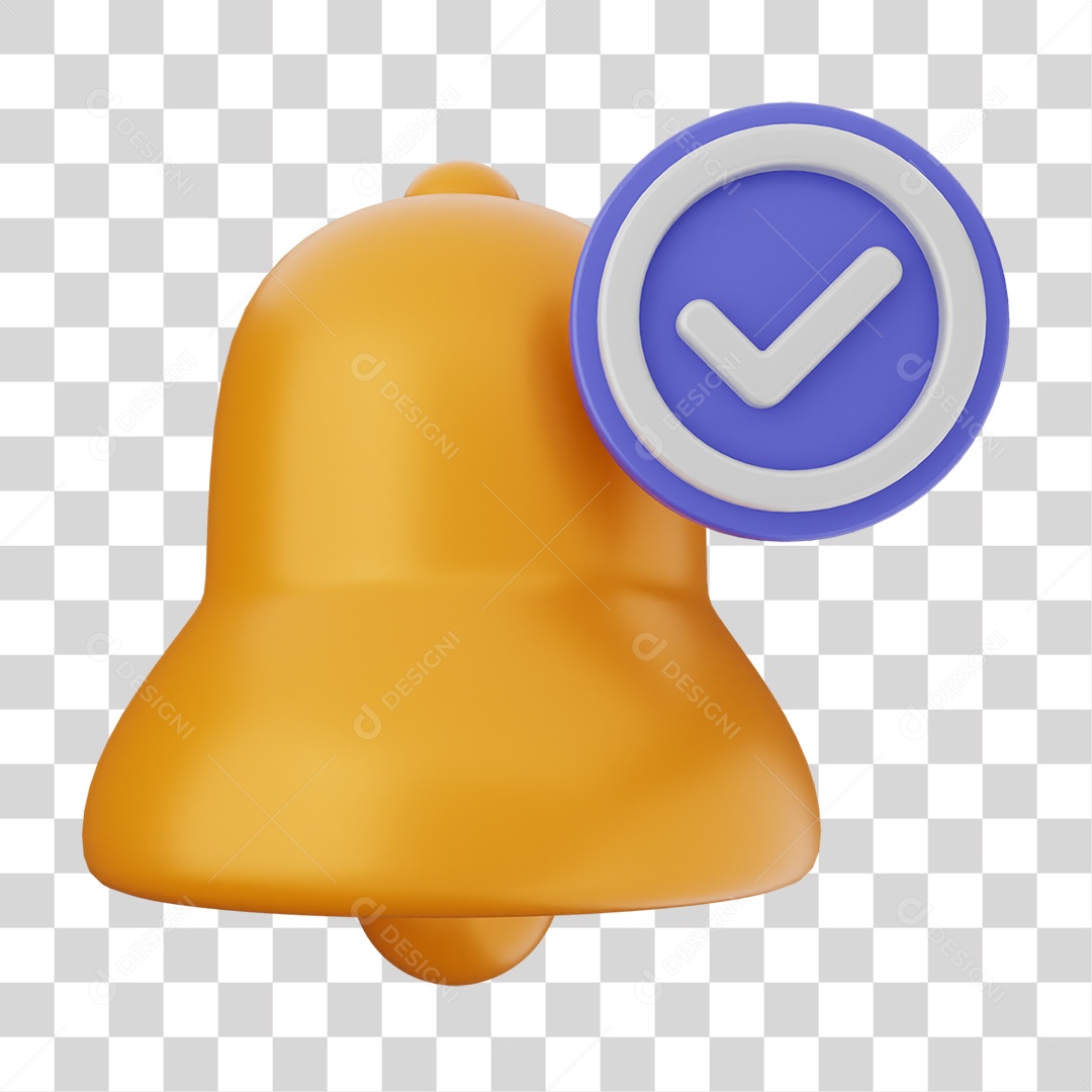 Sino com Sinal de Verificação PNG Transparente