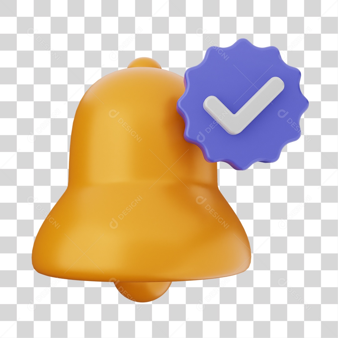 Sino com Sinal de Verificação PNG Transparente