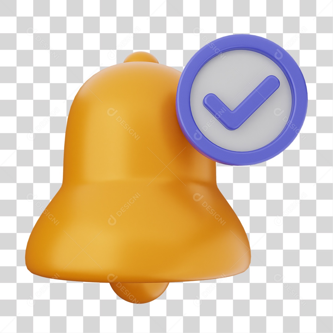 Sino com Sinal de Verificação PNG Transparente