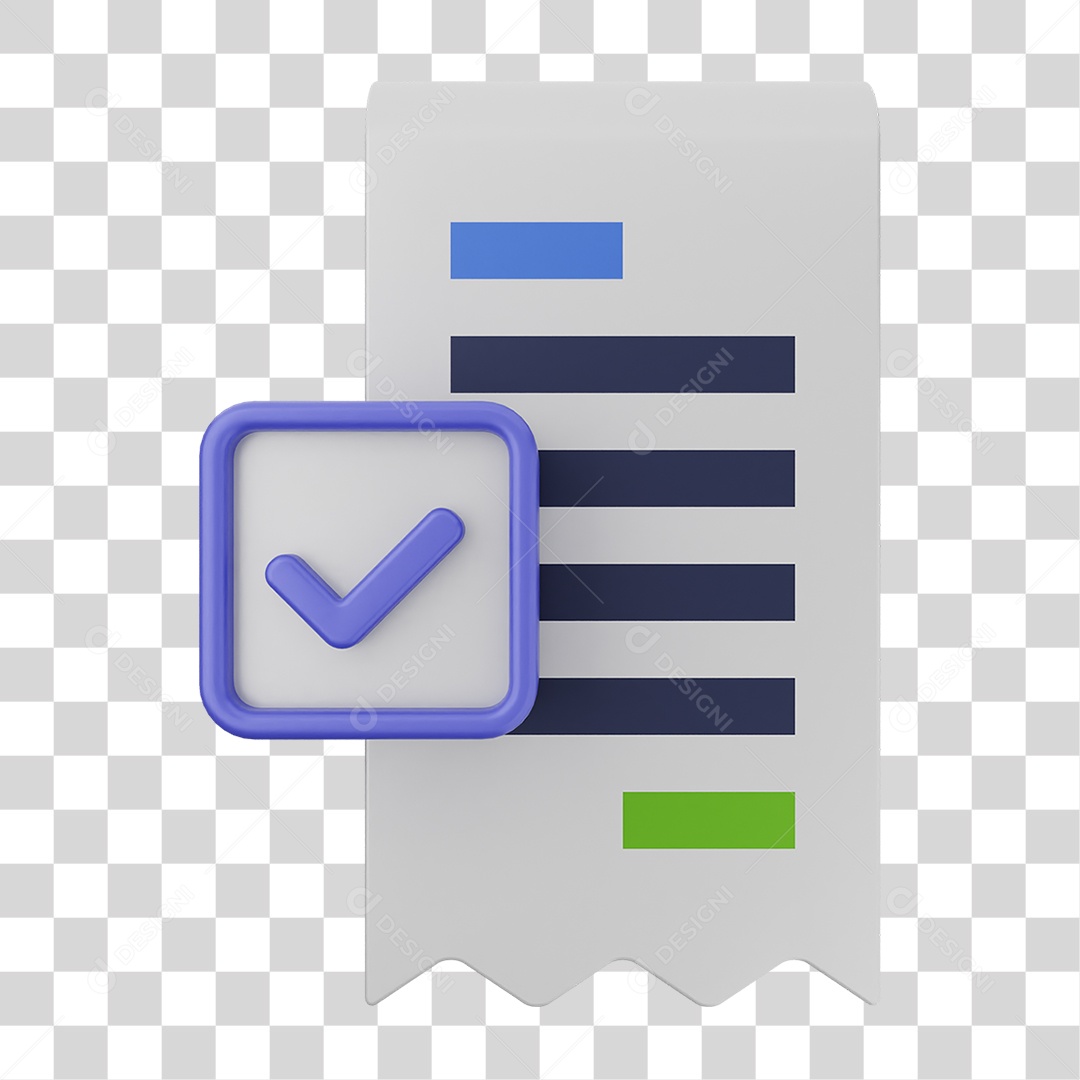 Ícone Página com Verificação PNG Transparente