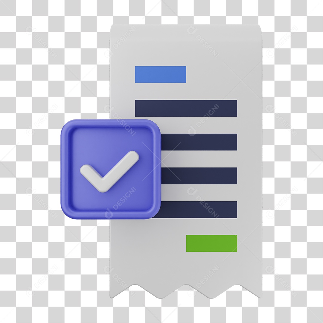 Ícone Página com Verificação PNG Transparente