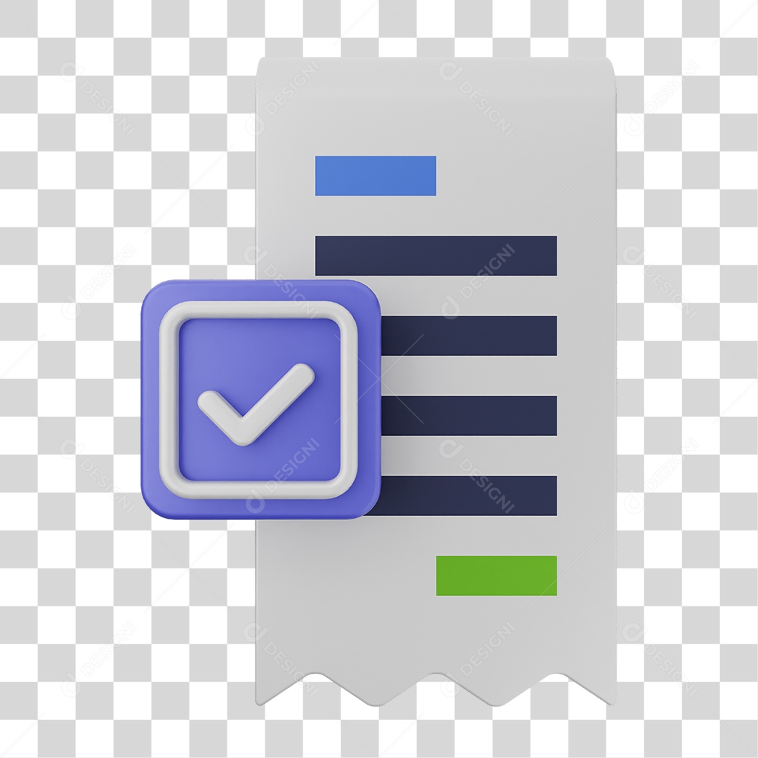 Ícone Página com Verificação PNG Transparente