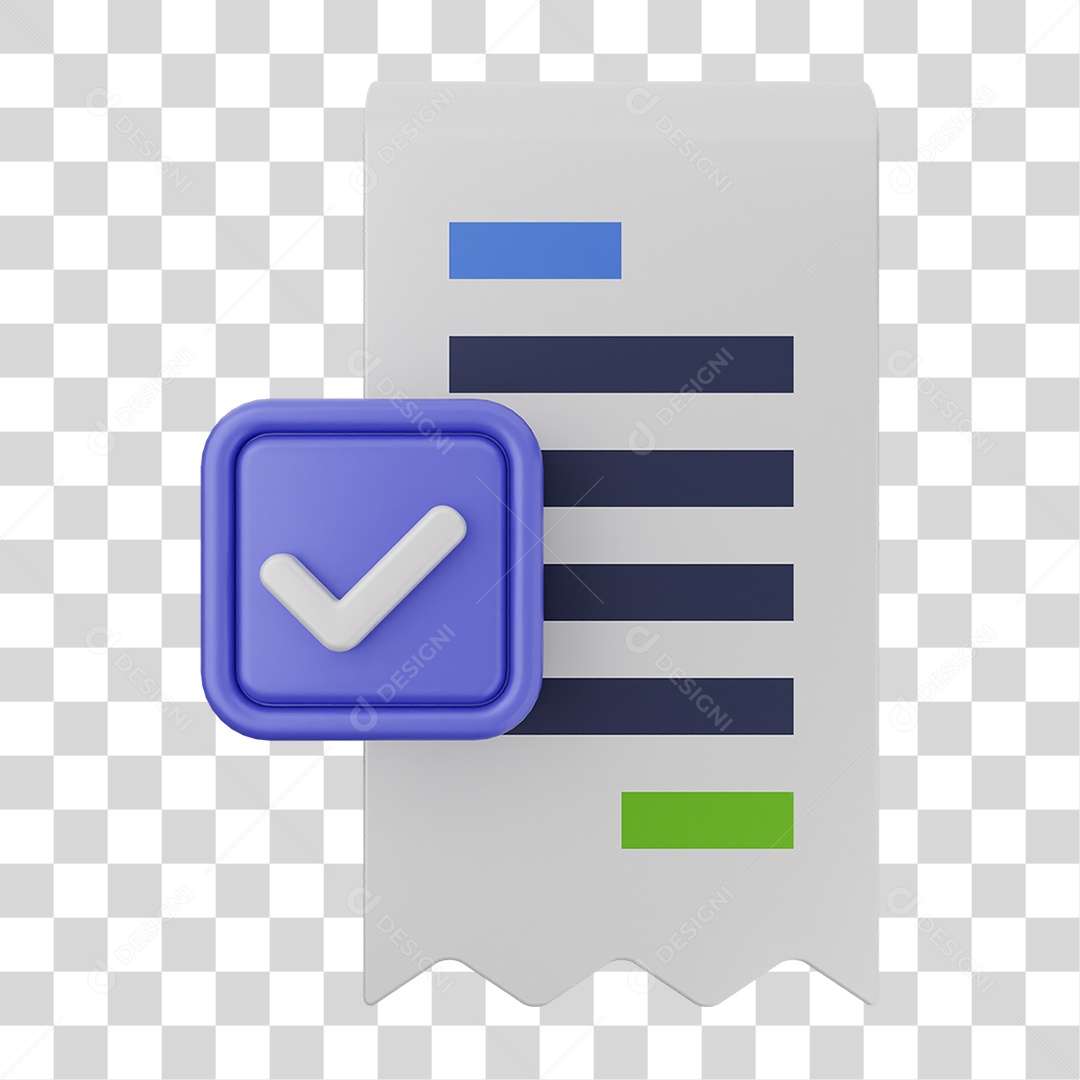 Ícone Página com Verificação PNG Transparente
