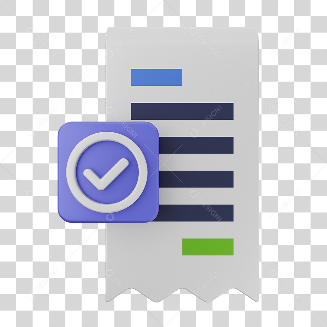 Ícone Página com Verificação PNG Transparente