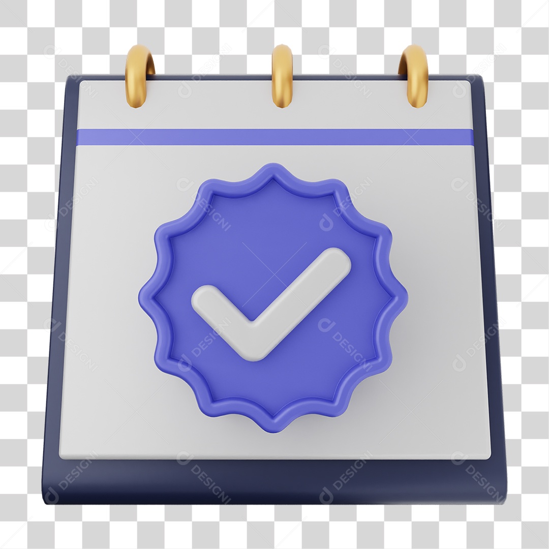 Ícone Calendário com Verificação PNG Transparente