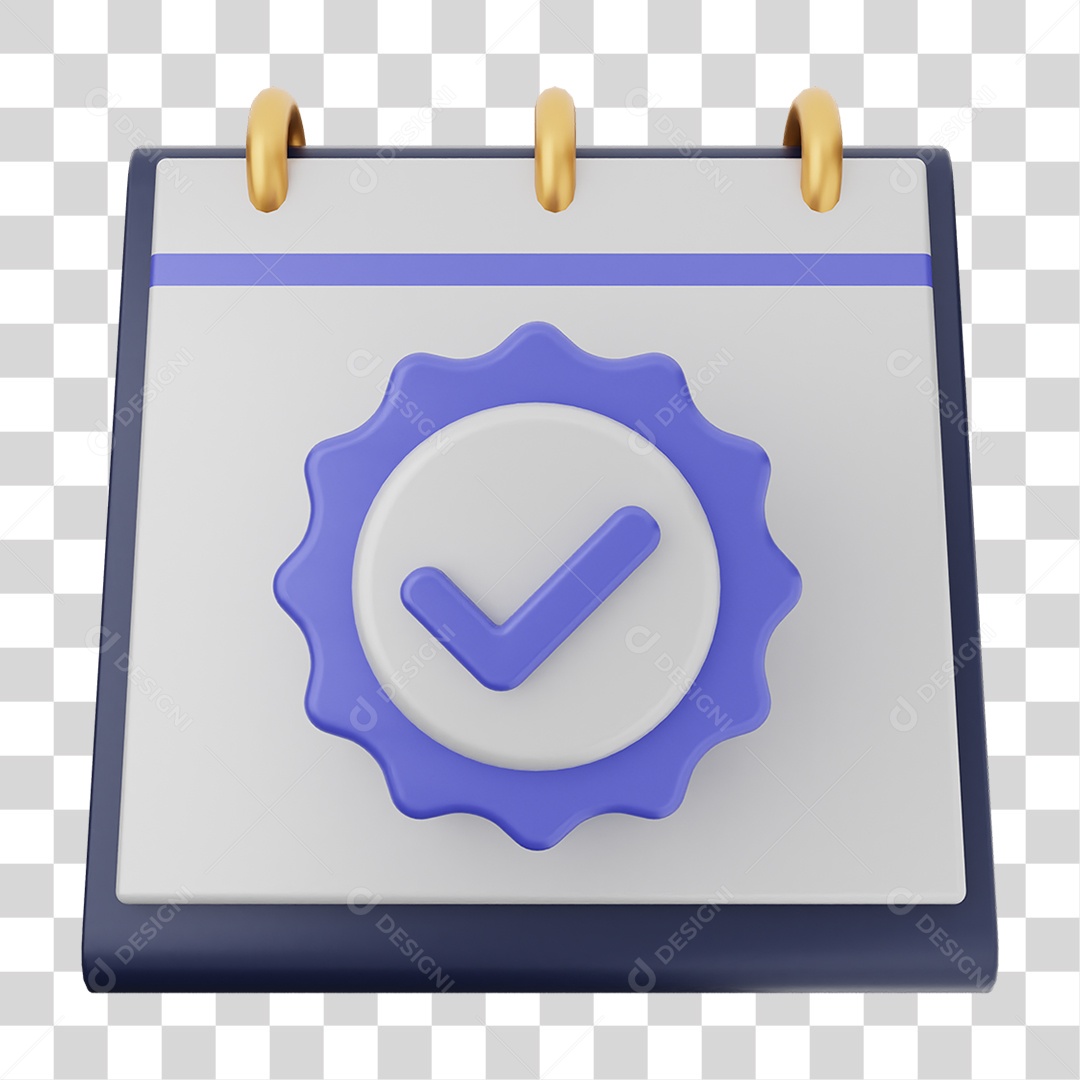 Ícone Calendário com Verificação PNG Transparente