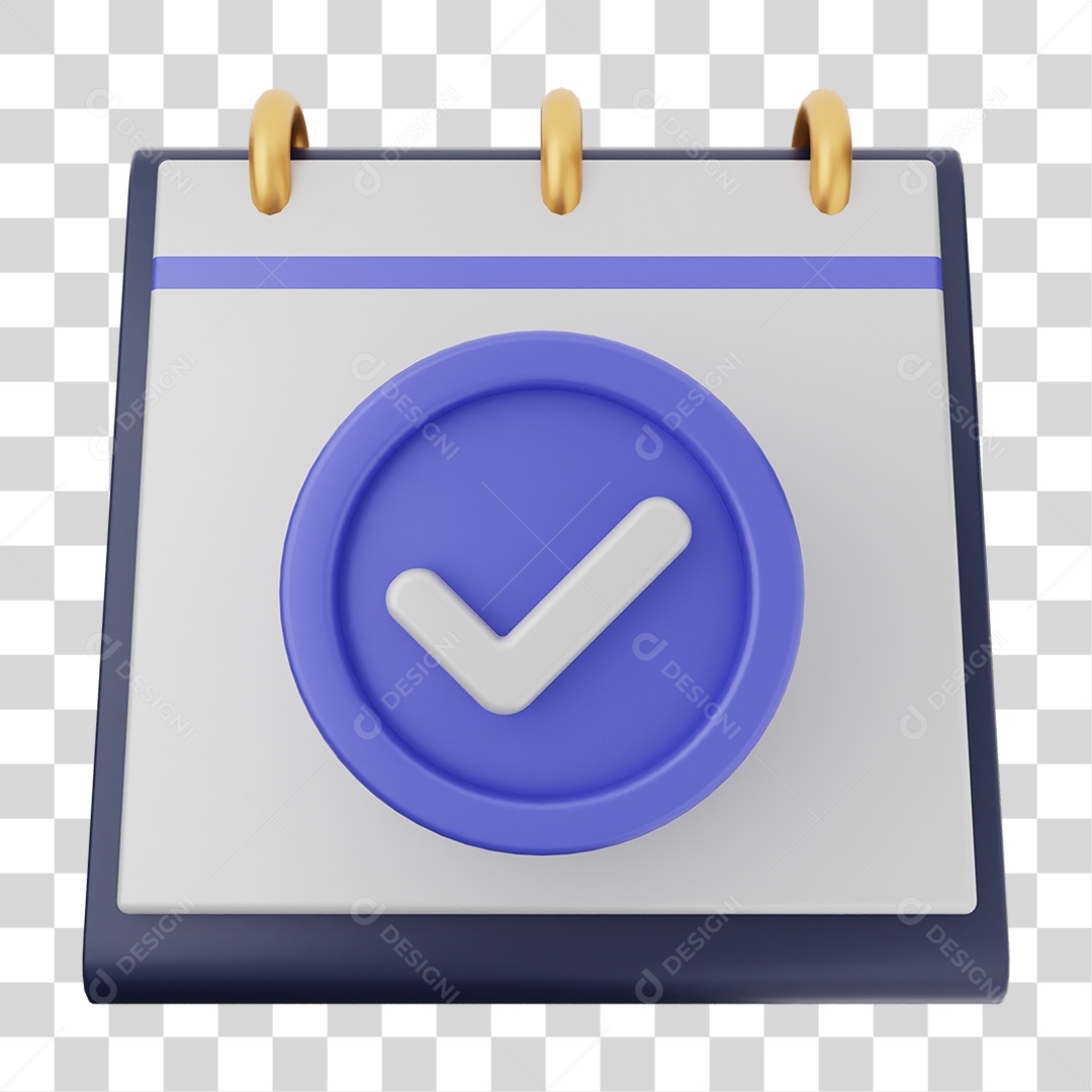Ícone Calendário com Verificação PNG Transparente