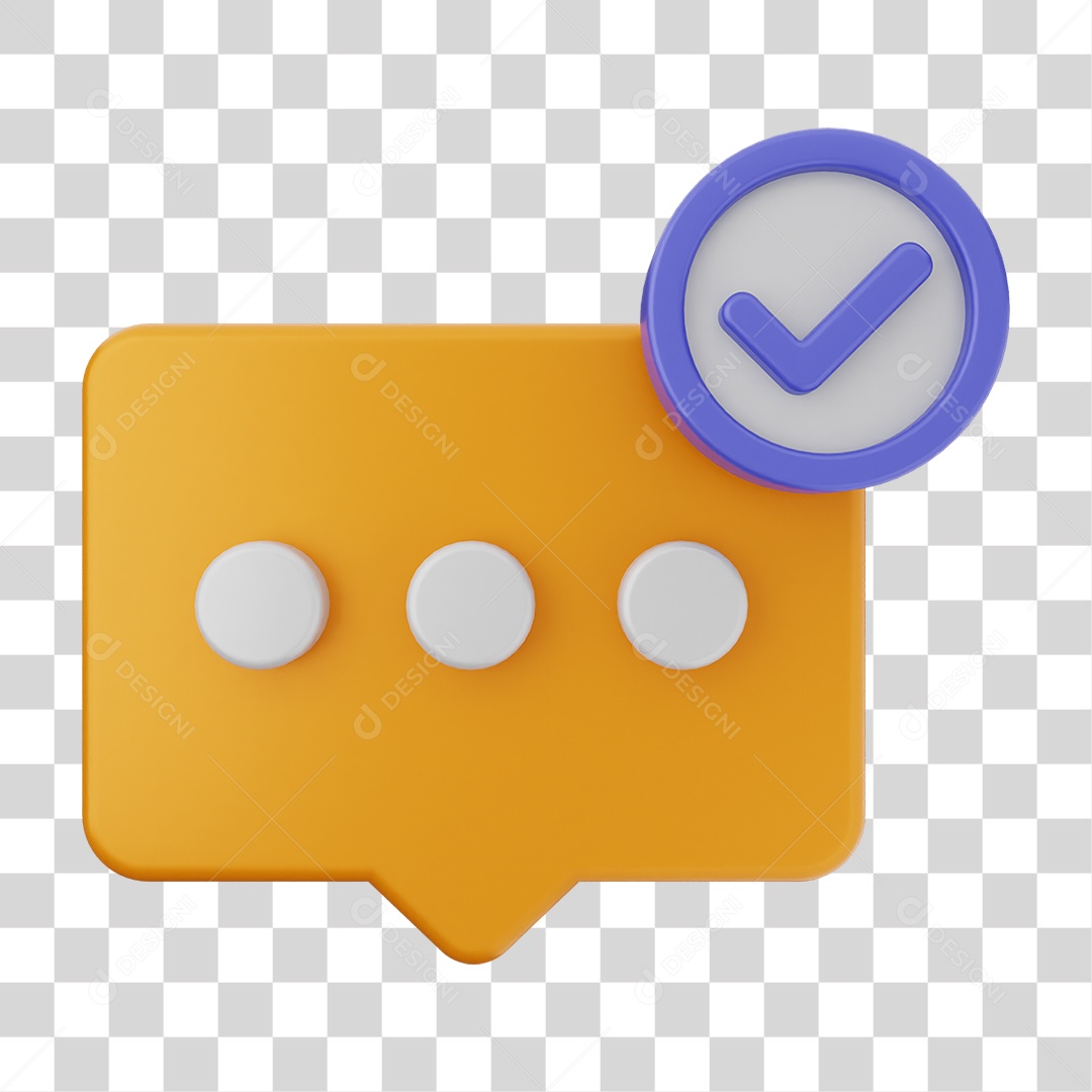 Ícone Caixa de Texto com Verificação PNG Transparente