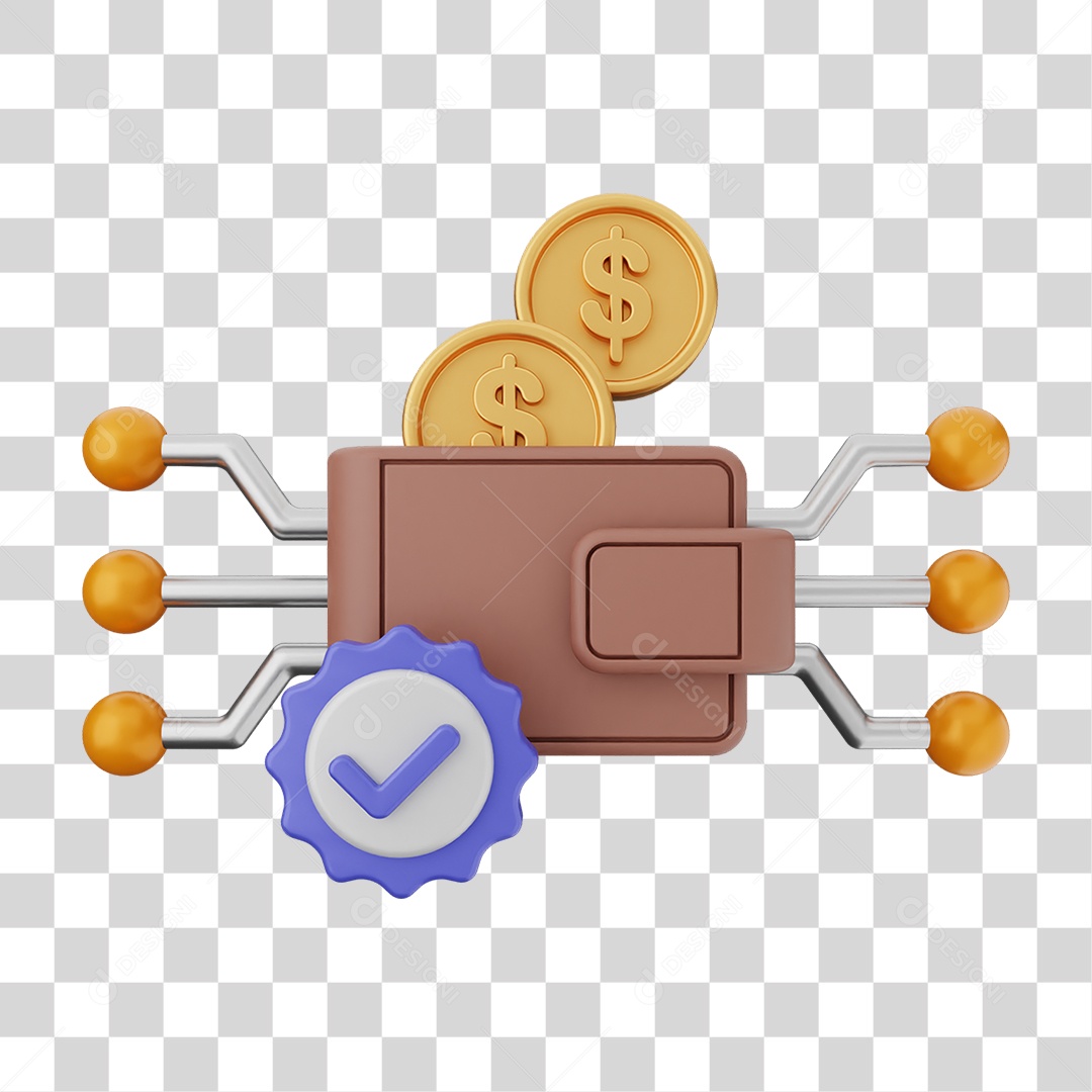 Ícones Carteira com Verificação PNG Transparente
